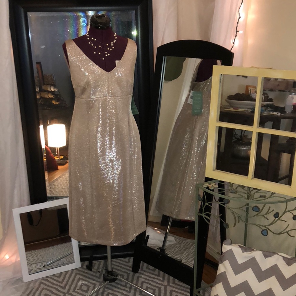 Gold cocktail dress. Never worn.